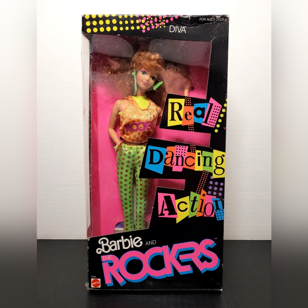 Vintage 1986 Barbie and The Rockers Diva With Real Dancing Action #3159